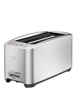 Sage By Heston Blumenthal Bta830Uk 4-Slice Long Toaster - Brushed Stainless Steel
